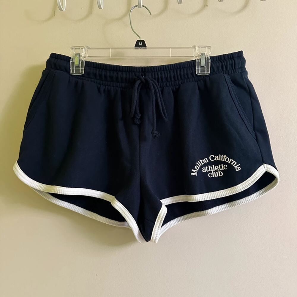 aeropostale navy blue malibu california athletic club dolphin sweat shorts